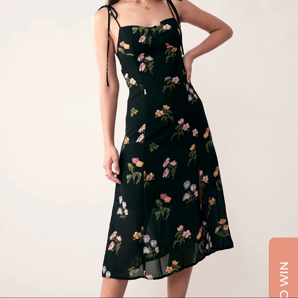 Floral Tie Shoulder Cami Dress